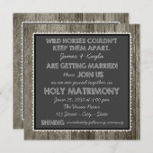 Ouderwetse rustieke land krijtbord bruiloft kaart (Voorkant / Achterkant)