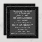 Ouderwetse rustieke land krijtbord bruiloft kaart (Voorkant / Achterkant)