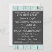 Ouderwetse rustieke land krijtbord bruiloft kaart (Voorkant)