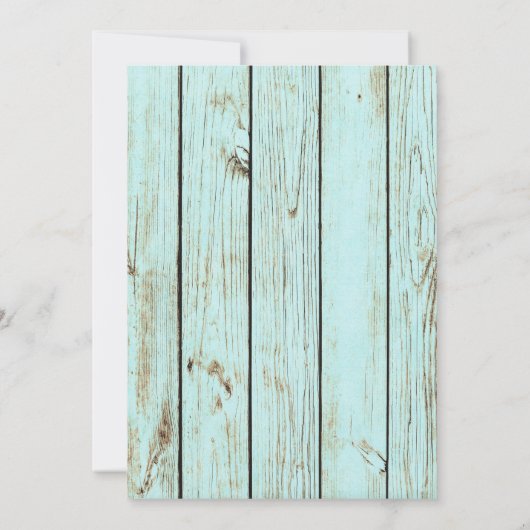 Ouderwetse rustieke land krijtbord bruiloft kaart (Achterkant)