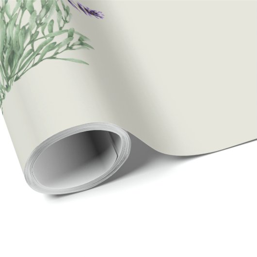 Ouderwetse Rustieke Lavendel Neutraal Cadeaupapier (Rol Hoek)
