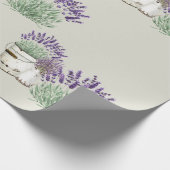 Ouderwetse Rustieke Lavendel Neutraal Cadeaupapier (Hoek)