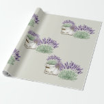 Ouderwetse Rustieke Lavendel Neutraal Cadeaupapier<br><div class="desc">Waterverf Rustieke Ouderwetse Lavendel Neutrale Inpakpapier.</div>
