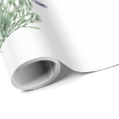 Ouderwetse Rustieke Lavendel Wit Cadeaupapier (Rol Hoek)