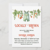 Ouderwetse Rustieke Lokaal Geteelde Tuin Baby Show Kaart (Voorkant)