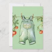 Ouderwetse Rustieke Lokaal Geteelde Tuin Baby Show Kaart (Achterkant)