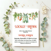 Ouderwetse Rustieke Lokaal Geteelde Tuin Baby Show Kaart