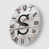 Ouderwetse Rustieke Monogram familienaam Grote Klok (Hoek)