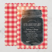 Ouderwetse rustieke picknick ter ere van 60 jaar h kaart (Voorkant / Achterkant)