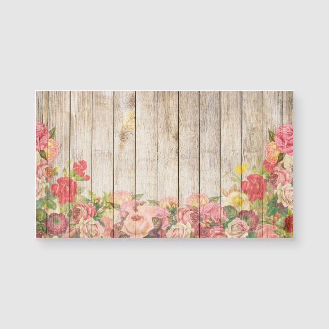Ouderwetse Rustieke Romantische Rozen Hout (Voorkant)