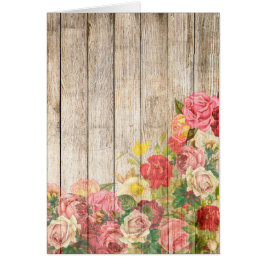 Ouderwetse Rustieke Romantische Rozen Hout