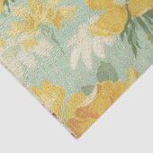 Ouderwetse Rustieke Textuur Gele Bloemendecoupage  Tissuepapier (Detail)
