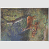 Ouderwetse Rustieke Textuur Herten Decoupage  Tissuepapier (Voorkant)