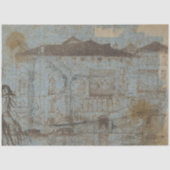 Ouderwetse Rustieke Textuur Huis Decoupage Tissuepapier (Voorkant)