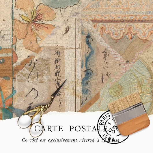 Ouderwetse Rustieke Textuur Roze Perzik Decoupage  Tissuepapier
