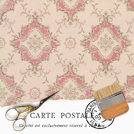 Ouderwetse Rustieke Textuur Victoriaanse Decoupage Tissuepapier