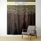 Ouderwetse Rustieke Trouwfoto Booth Achtergrond Wandkleed (In situ)