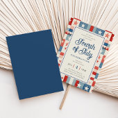 Ouderwetse rustieke viering van vier juli viering  kaart