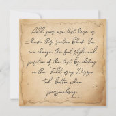 ouderwetse schaakstukken Art Player Gift Kaart (Achterkant)