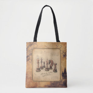 ouderwetse schaakstukken Art Player Gift Tote Bag