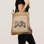 ouderwetse schaakstukken Art Player Gift Tote Bag (Dichtbij)