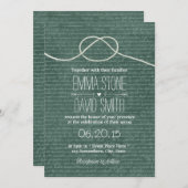 Ouderwetse schoolbord Trouwen met een knoop Trouwf Kaart (Voorkant / Achterkant)