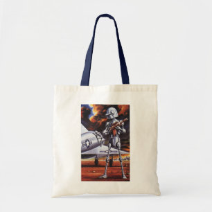 Ouderwetse Sciencefiction Militair Robot Soldaten Tote Bag