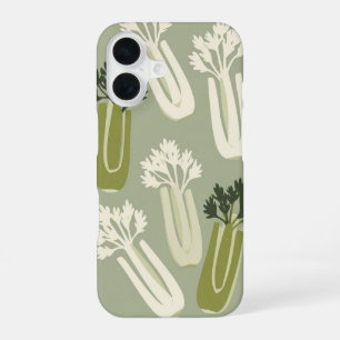 Ouderwetse selderijsteelpatroon iPhone 16 hoesje