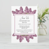 Ouderwetse Sering Botanische Moederdag Brunch Kaart (Staand voorkant)