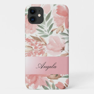 Ouderwetse Shabby Chic Aquarel Bloemen Case-Mate iPhone Case