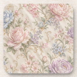 Ouderwetse Shabby Chic Roze Pioen Roos Bloemmotief Bier Onderzetter