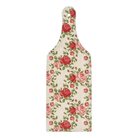 Ouderwetse Shabby Chic Rozen Patroon Snijplank (Voorkant)