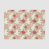 Ouderwetse Shabby Chic Rozen Patroon Tissuepapier (Voorkant)