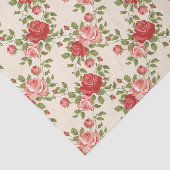 Ouderwetse Shabby Chic Rozen Patroon Tissuepapier (Detail)