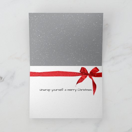 Ouderwetse slee gevuld met kerstcadeaus kaart (Binnen)