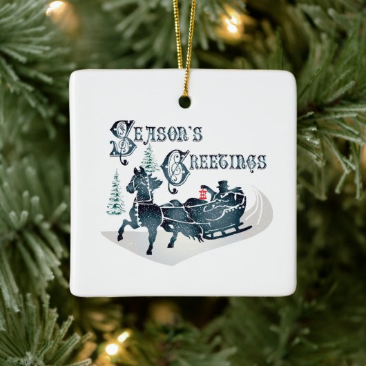 Ouderwetse slee rit ornament (Boom)