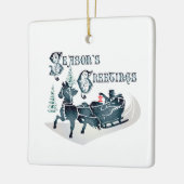 Ouderwetse slee rit ornament (Links)