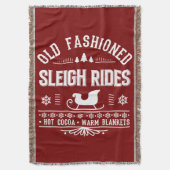 Ouderwetse Sleigh Rides Blanket Gift Deken (Voorkant Verticaal)