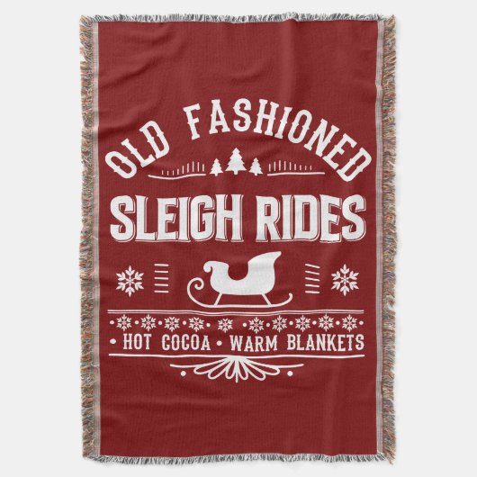 Ouderwetse Sleigh Rides Blanket Gift Deken (Voorkant Verticaal)