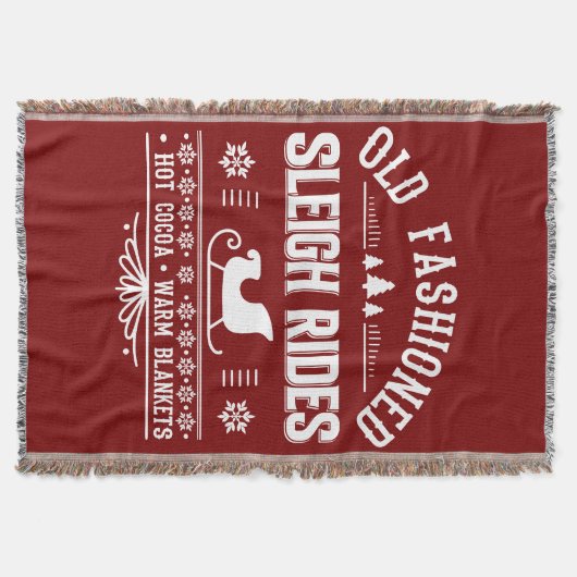 Ouderwetse Sleigh Rides Blanket Gift Deken (Voorkant)