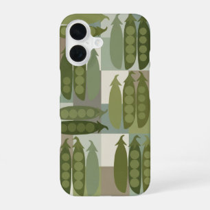 Ouderwetse Snap Pea-patroon iPhone 16 Hoesje