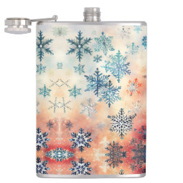 Ouderwetse Sneeuwvlokken Patroon - Fles Heupfles
