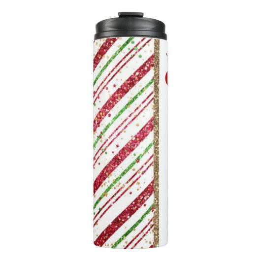 Ouderwetse snoepstokken thermosbeker (Voorkant)