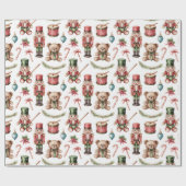 Ouderwetse Speelgoed-kerstwinkel Cadeaupapier (Vlak)