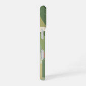 Ouderwetse spinaziebladpatroon iPhone 16 hoesje (Rechterkant)