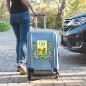 OUDERWETSE ST. PATRICK'S DAY KATTEN, SHAMROCK HART STICKER (Koffer Insitu)