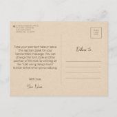 Ouderwetse  stijl eigen fotosjabloon briefkaart (Achterkant)