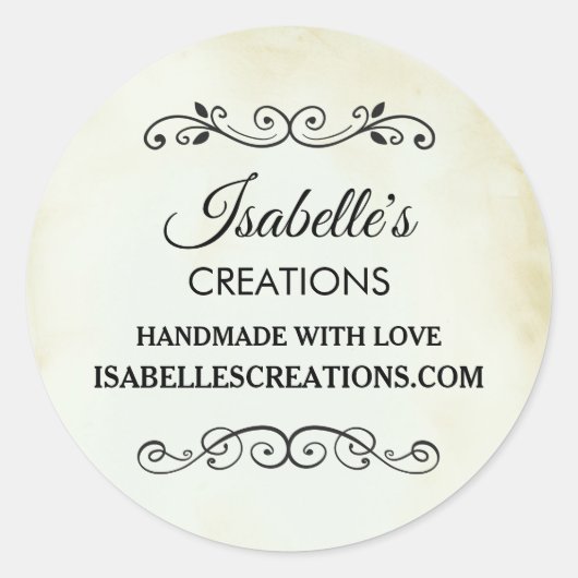 Ouderwetse  stijl Westerne zaken Ronde Sticker (Voorkant)