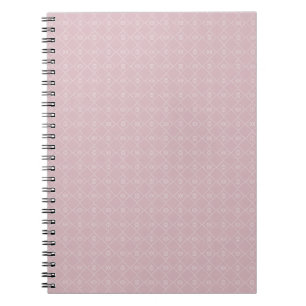 Ouderwetse Stof Roze Geometrisch Bloemmotief Notitieboek