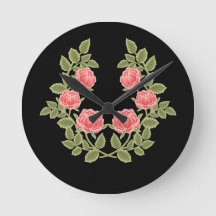 Ouderwetse Stof Roze Rozen Bloempatroon - Romantis